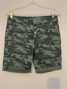 Arizona Jean Company Camo Green Women's Jean Shorts